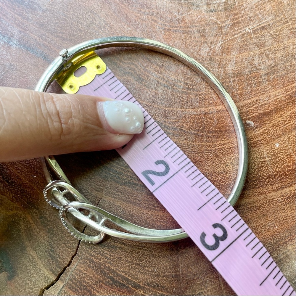 Macy's Silver Knot Bracelet with Diamond Accents - Picture 7 of 7